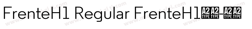 FrenteH1 Regular FrenteH1定期字体转换